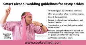 Alcohol wedding guidelines