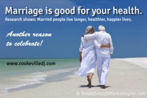 Marriage is good for your health